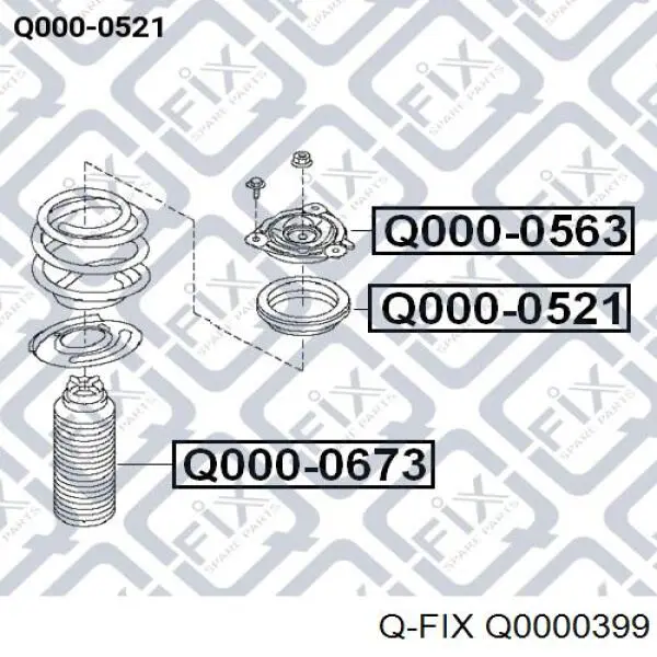 Q0000399 Q-fix Подшипник верхней опоры