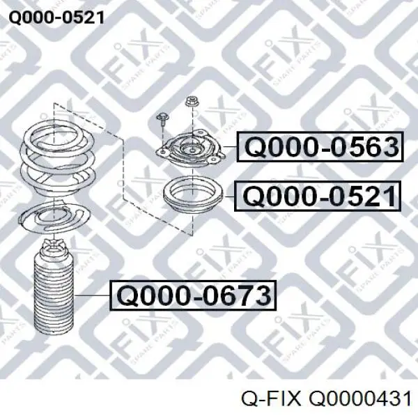 Опорный подшипник амортизатора Q0000431 Q-fix