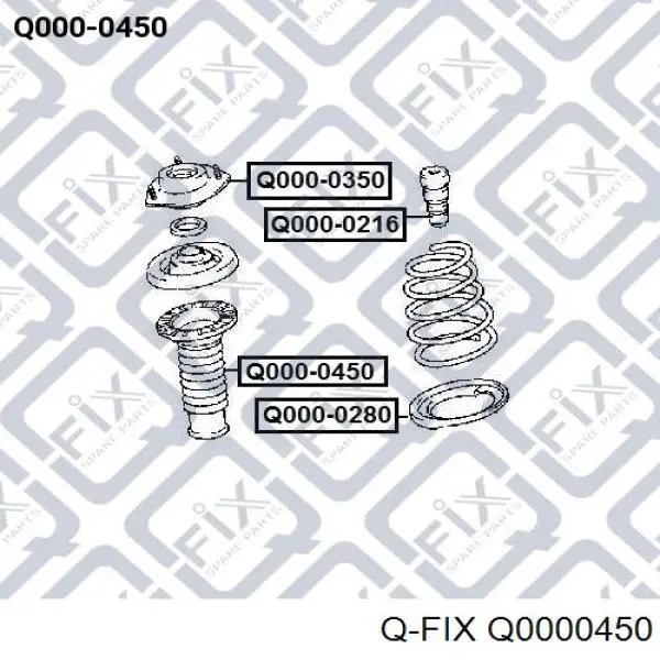 Q0000450 Q-fix bota de proteção de amortecedor dianteiro