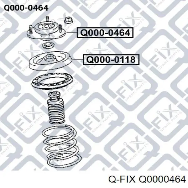 Опора амортизатора переднего Q0000464 Q-fix