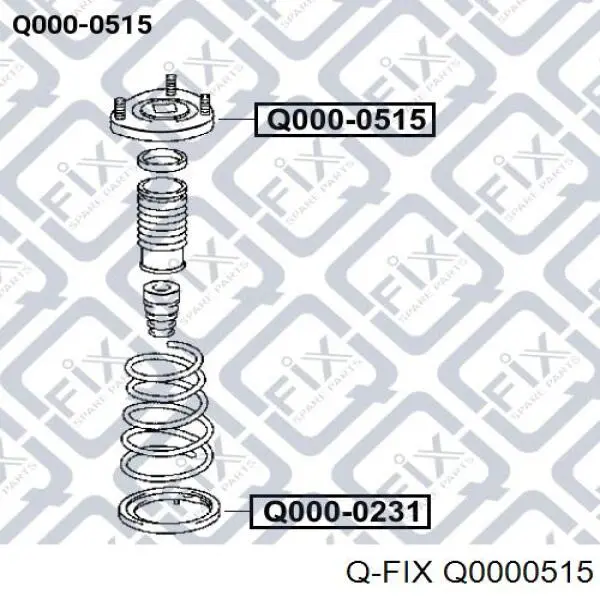 Q0000515 Q-fix suporte de amortecedor traseiro