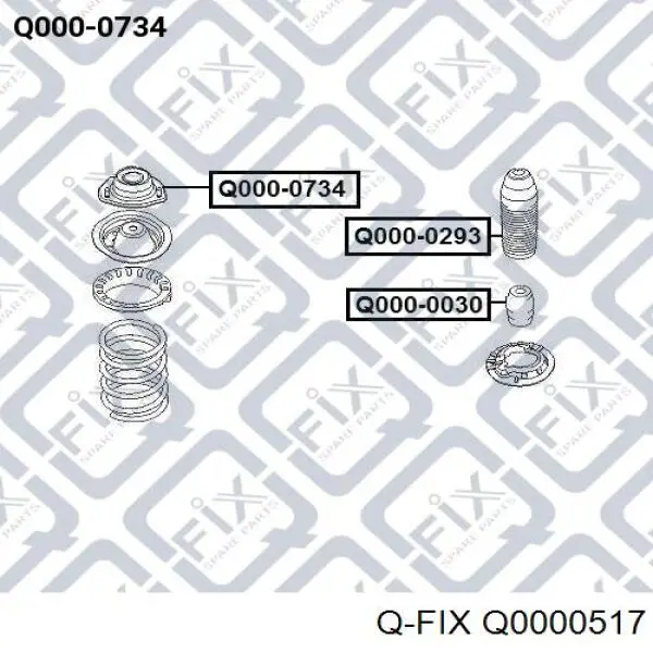 Купить Q0000517 Q-fix Опора переднего амортизатора