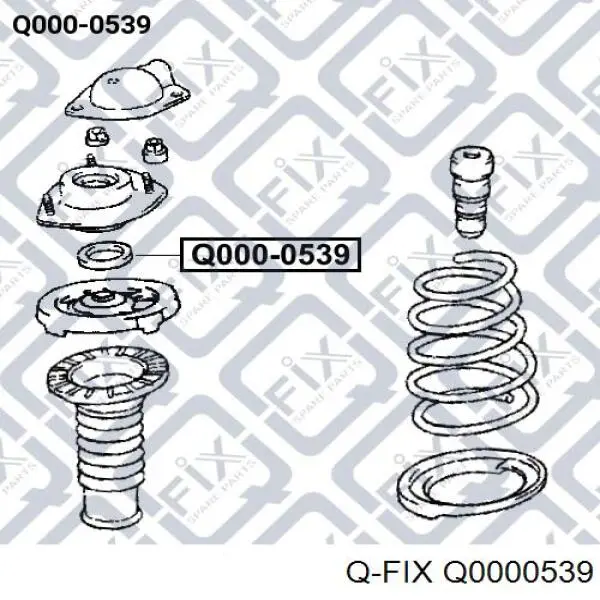 Подшипник опорный амортизатора переднего Q0000539 Q-fix