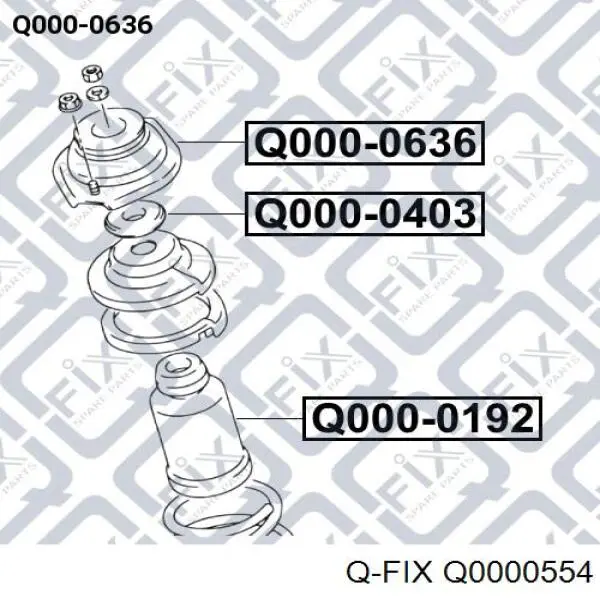 Купить Q0000554 Q-fix Опора амортизатора переднего левого