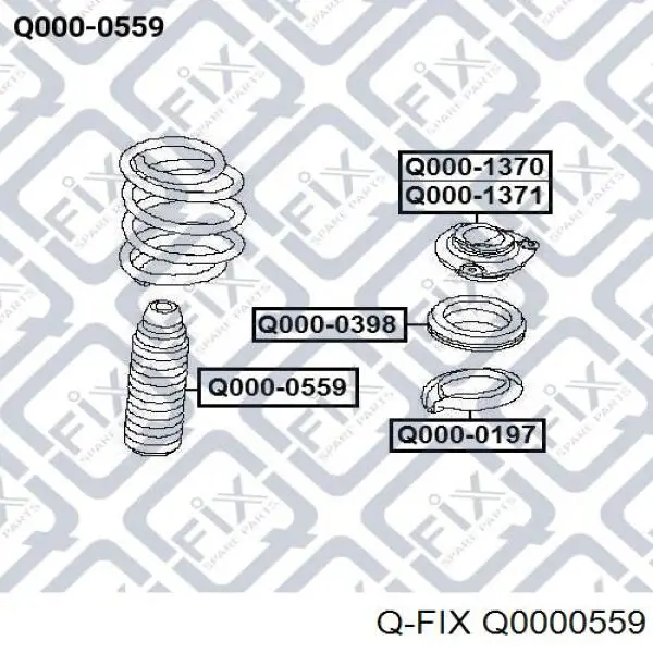 Пыльник амортизатора переднего Q0000559 Q-fix