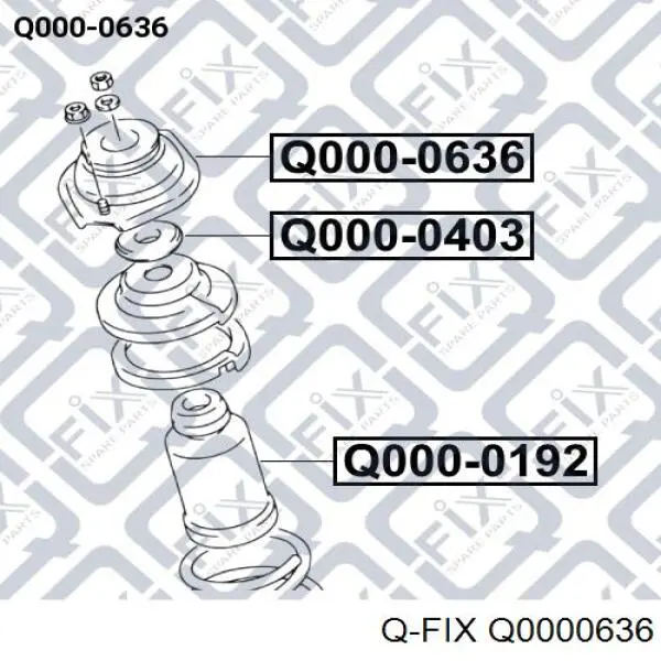 Опора амортизатора переднего Q0000636 Q-fix