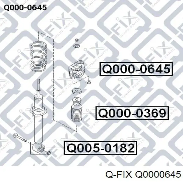 Q0000645 Q-fix suporte de amortecedor traseiro