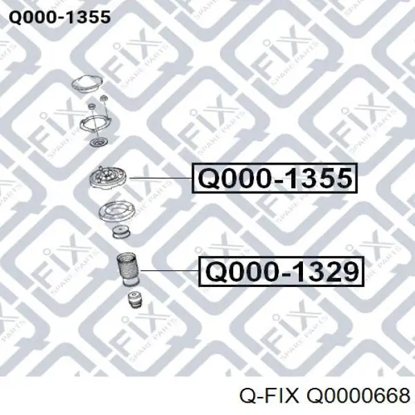Опора стойки амортизатора переднего Q-fix Q0000668 цена, от 17.36 USD