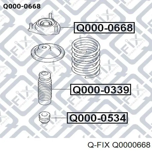 Опора амортизатора переднего Q0000668 Q-fix