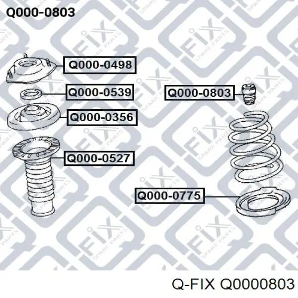 Буфер (отбойник) амортизатора переднего Q0000803 Q-fix