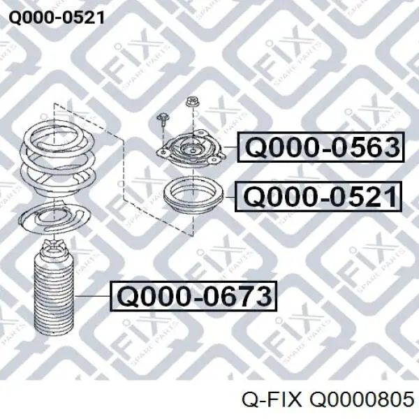 Q0000805 Q-fix Подшипник верхней опоры