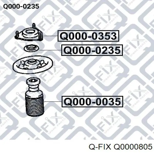 Опорный подшипник амортизатора Q0000805 Q-fix