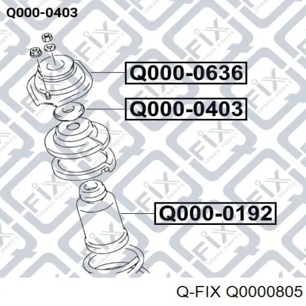 Подшипник опорный амортизатора, переднего Q-fix Q0000805 цена, от 6.87 USD