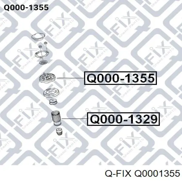 Опора амортизатора переднего Q0001355 Q-fix