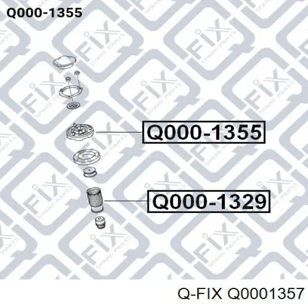 Опора стойки амортизатора переднего Q-fix Q0001357 цена, от 24.61 USD