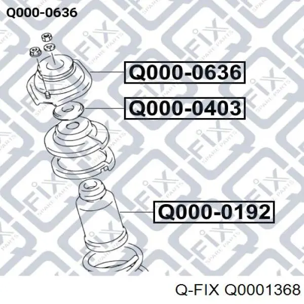 Q0001368 Q-fix Подушка амортизатора переднего