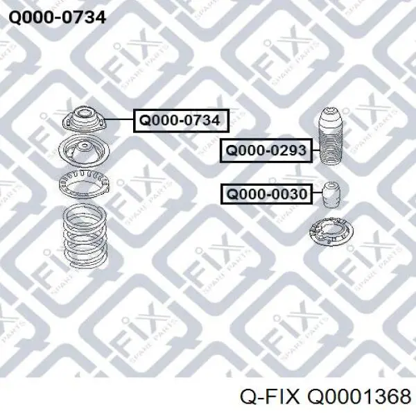 Опора стойки амортизатора переднего Q-fix Q0001368 цена, от 14.38 USD
