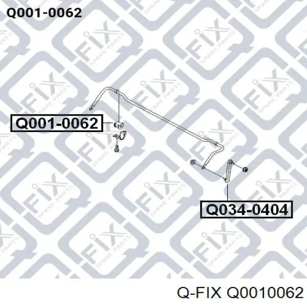 Втулка стабилизатора заднего Q-FIX Q0010062