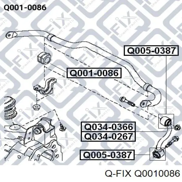 Втулка стабилизатора Q0010086 Q-fix