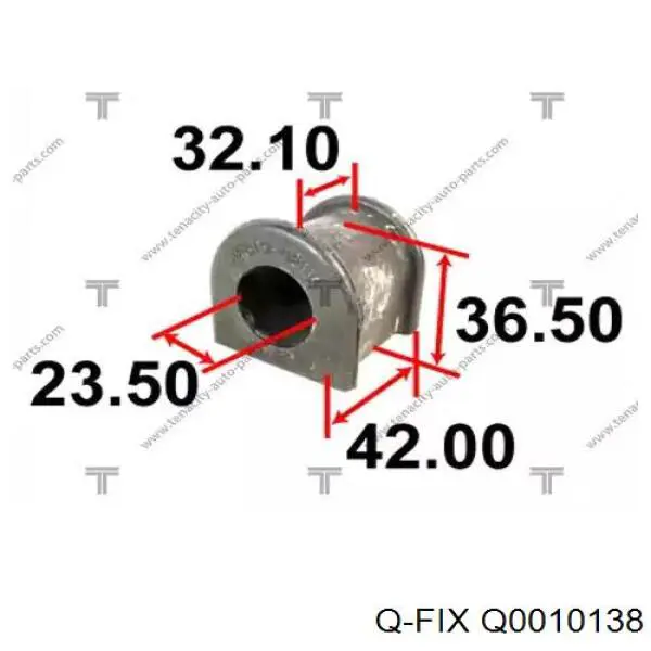 Втулка стабилизатора переднего Q0010138 Q-fix