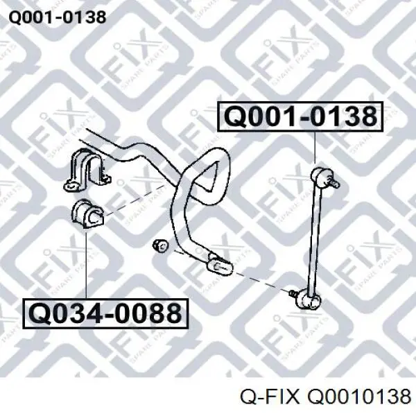 Втулка переднего стабилизатора Q0010138 Q-fix