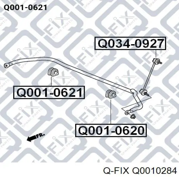 Q0010284 Q-fix Разрезная втулка стабилизатора