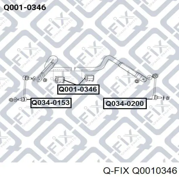 Втулка переднего стабилизатора Q0010346 Q-fix