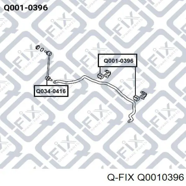 Втулка переднего стабилизатора Q0010396 Q-fix