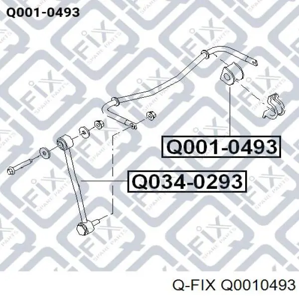 Втулка переднего стабилизатора Q0010493 Q-fix