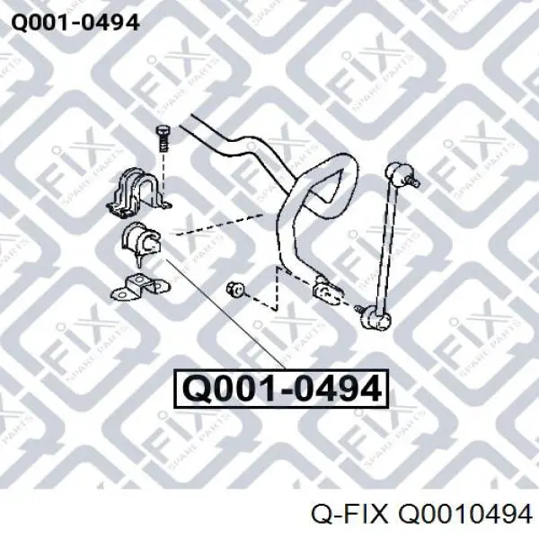 Втулка переднего стабилизатора Q0010494 Q-fix