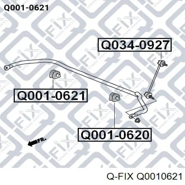 Q001-0621 Q-fix втулка переднего стабилизатора