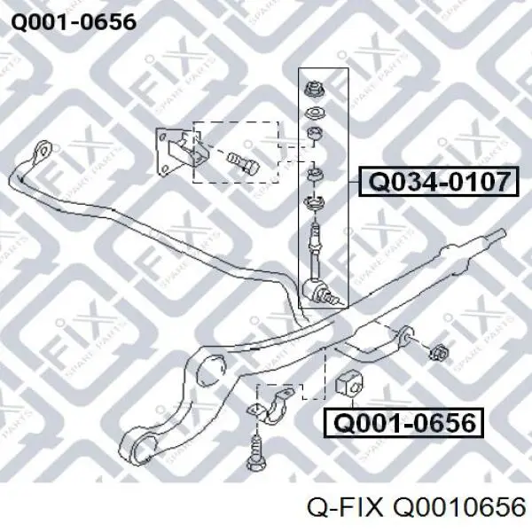 Втулка переднего стабилизатора Q0010656 Q-fix