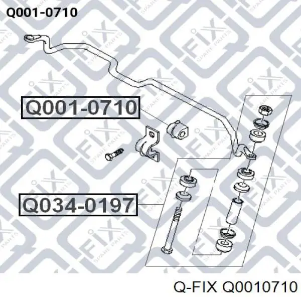 Втулка переднего стабилизатора Q0010710 Q-fix