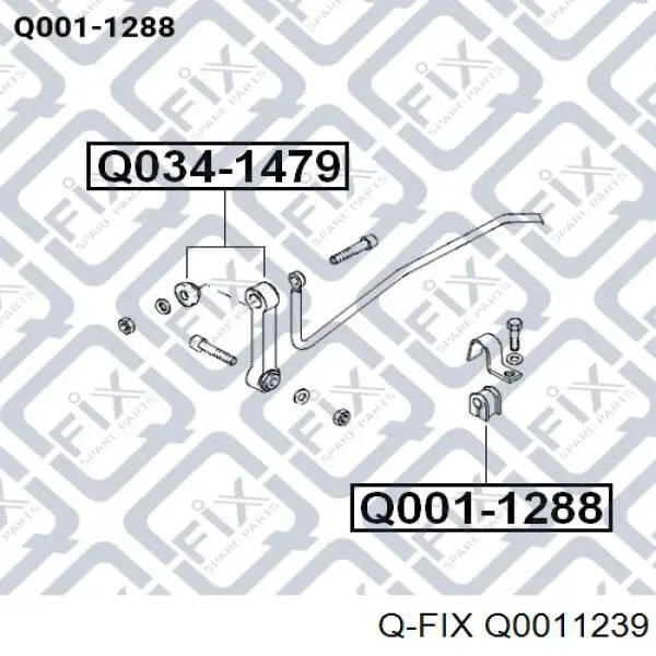 Q0011239 Q-fix Разрезная втулка стабилизатора