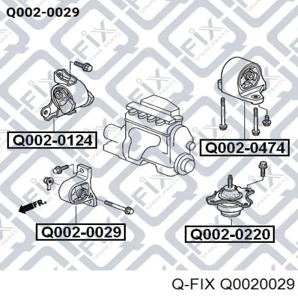 Передняя опора двигателя Q0020029 Q-fix