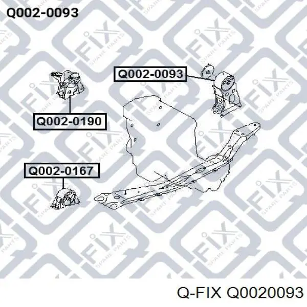 Задняя опора двигателя Q0020093 Q-fix