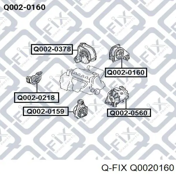 Q0020160 Q-fix coxim (suporte traseiro de motor)