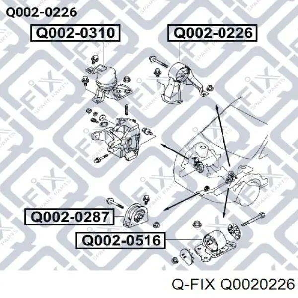 Задняя опора двигателя Q0020226 Q-fix