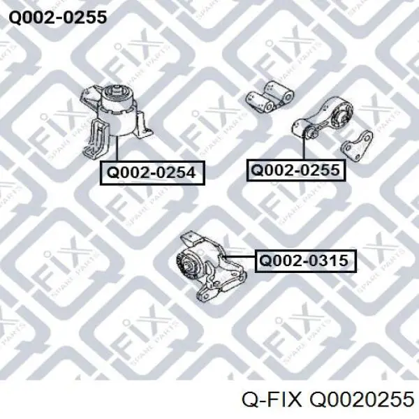 Q0020255 Q-fix coxim (suporte traseiro de motor)