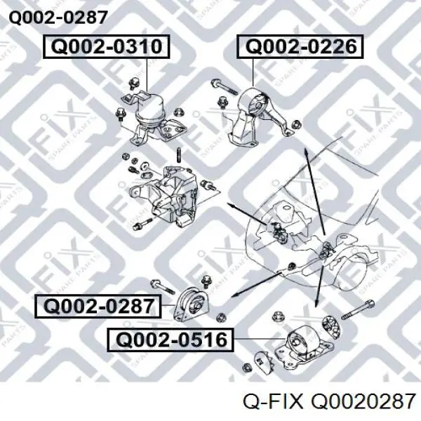 Передняя опора двигателя Q0020287 Q-fix