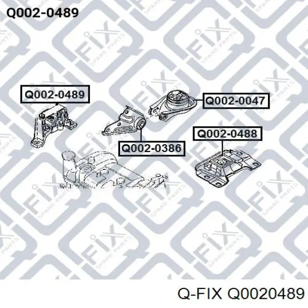 Подушка двигателя Q0020489 Q-fix