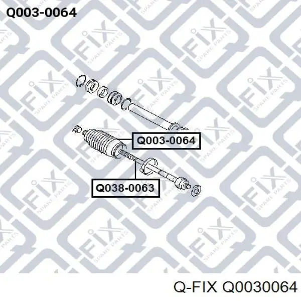 Пыльник рулевой рейки Q0030064 Q-fix