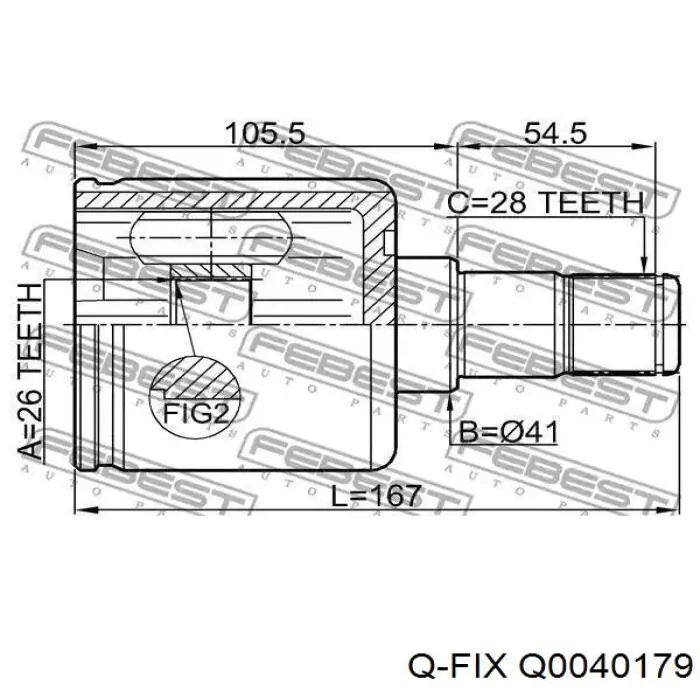 Пыльник шарнира угловых скоростей внутренний передний Q-fix Q0040179 цена, от 14.88 USD