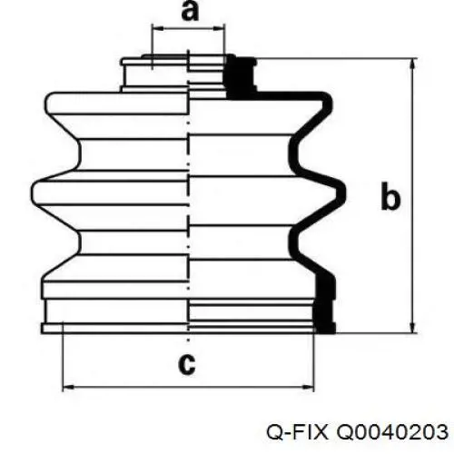Пыльник наружной гранаты, задней полуоси Q-fix Q0040203 цена, от 6.31 USD