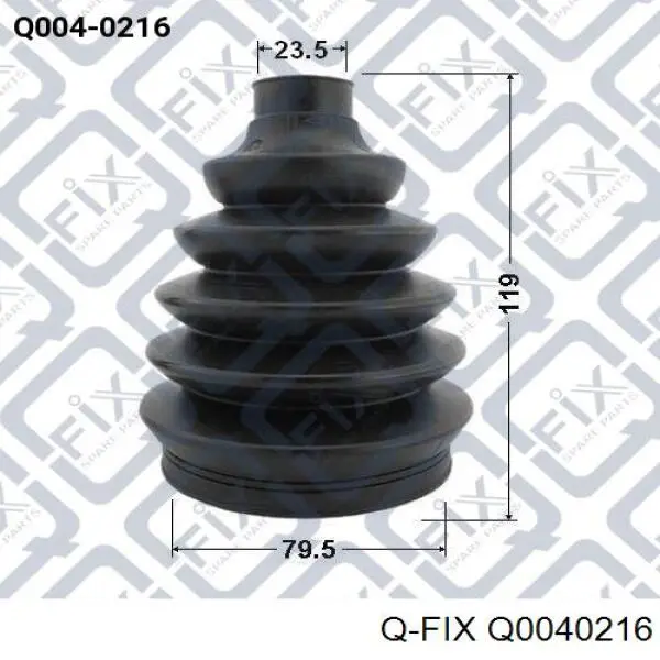 Q0040216 Q-fix bota de proteção externa de junta homocinética do semieixo dianteiro