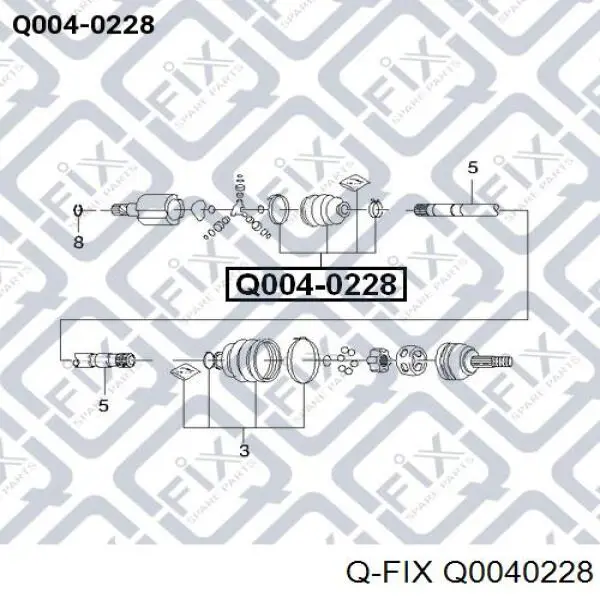 Пыльник ШРУСа внутренний Q0040228 Q-fix