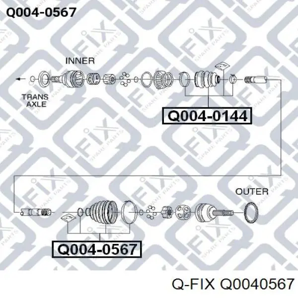 Пыльник ШРУСа наружный Q0040567 Q-fix
