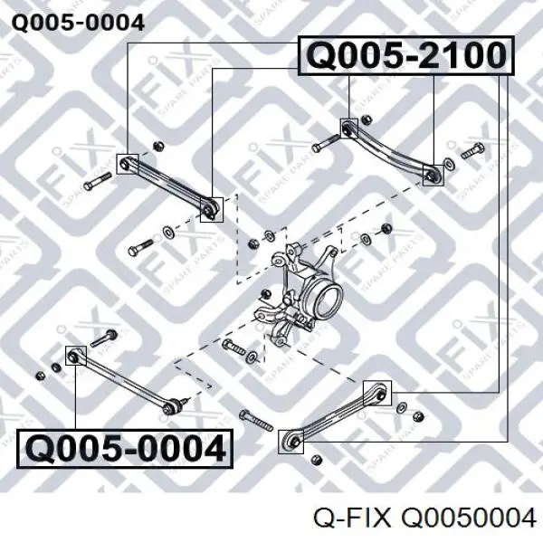 Q0050004 Q-fix bloco silencioso do braço oscilante superior traseiro