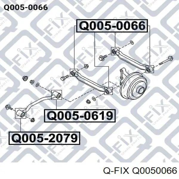 Q0050066 Q-fix bloco silencioso traseiro de braço oscilante transversal