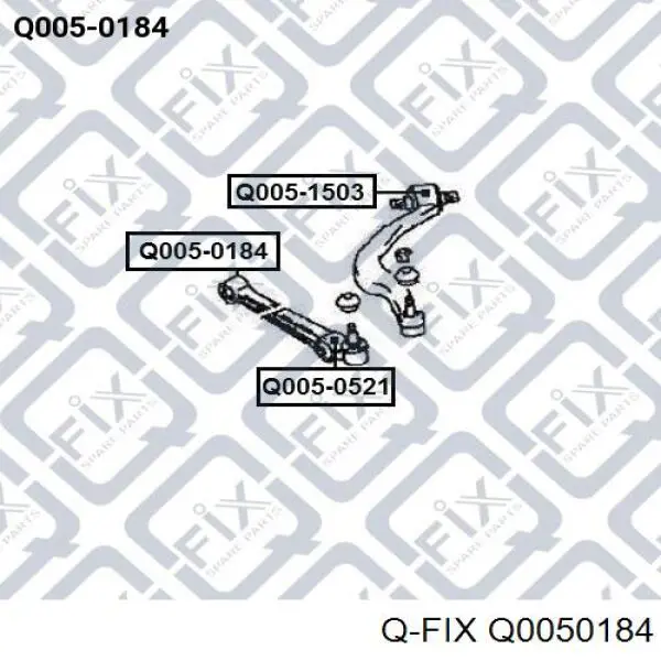 Сайлентблок переднего нижнего рычага Q0050184 Q-fix